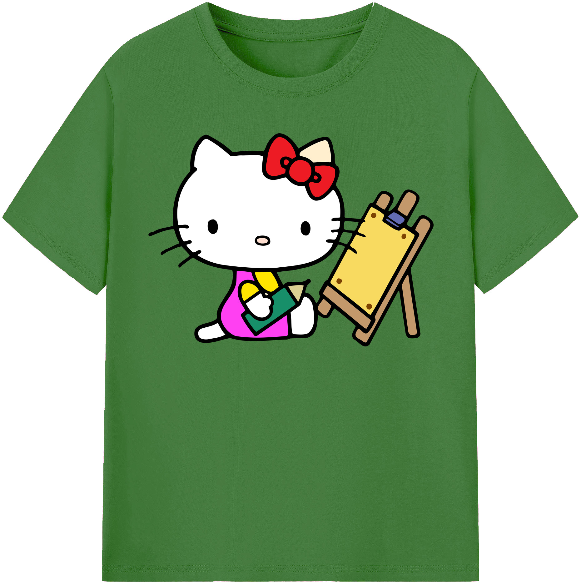 （画像用） Hello Kitty ハローキティ レディースカジュアルプリントTシャツ（綿100％）